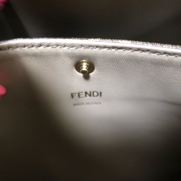 FENDI PEEKABOO X-LITE MEDIUM TOTE BROWN LEATHER SHOULDER BAG NEW - Picture 13 of 16